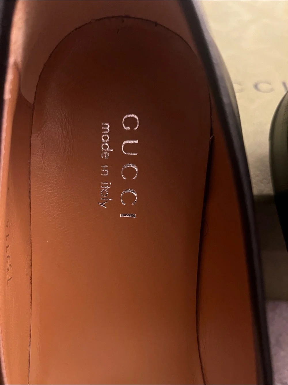 Gucci Black Leather Men’s Chain-Accent Slip-On Loafers